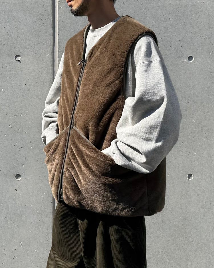 DAIWA PIER39 / TECH REVERSIBLE BRITISH HUNTER FUR VEST / D.GREEN / BJ-44025W