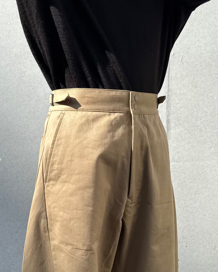 HYKE / COTTON GURKHA PANTS / BEIGE / 13391
