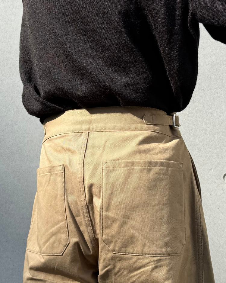 HYKE / COTTON GURKHA PANTS / BEIGE / 13391