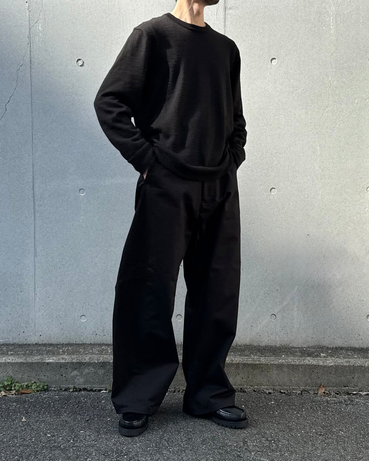 HYKE / COTTON GURKHA PANTS / BLACK / 13391
