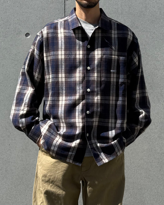 DESCENDANT / MILPITAS PLAID LS SHIRT / BROWN / 262TQDS-SHM03