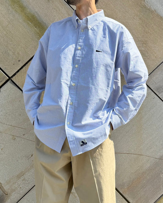 DESCENDANT / KENNEDY’S STRIPE LS SHIRT / BLUE / 261TQDS-SHM02