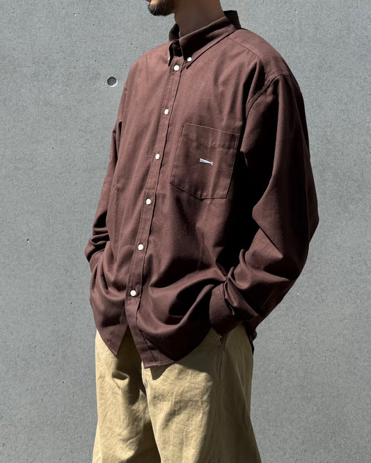 DESCENDANT / PALM FLANNEL LS SHIRT / BROWN / 262CPDS-SHM05