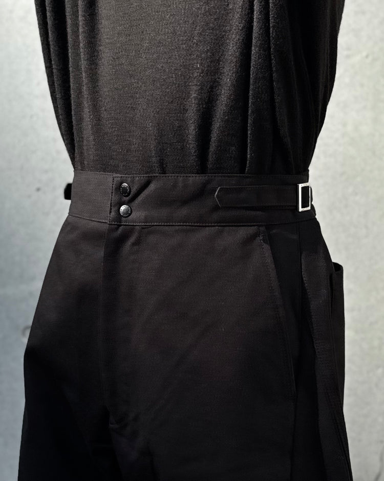 HYKE / COTTON GURKHA PANTS / BLACK / 13391