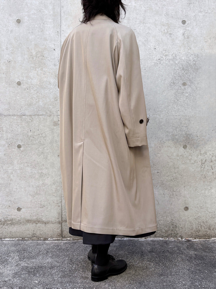 AURALEE / LIGHT WOOL MAX GABARDIN COAT / KHAKI BEIGE CHAMBRAY / A26SC06MG
