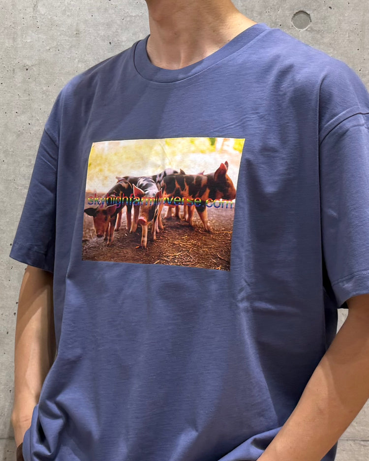SKY HIGH FARM / PIGS FARM T SHIRT/ NAVY / SHF08T004