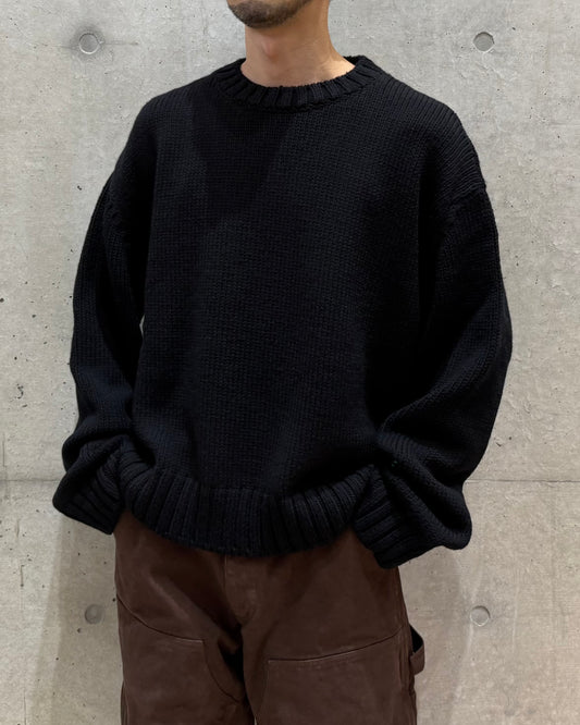 SKY HIGH FARM / CREW KNIT / BLACK / SHF08N002