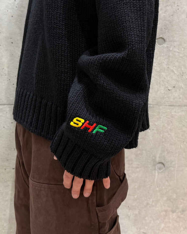 SKY HIGH FARM / CREW KNIT / BLACK / SHF08N002