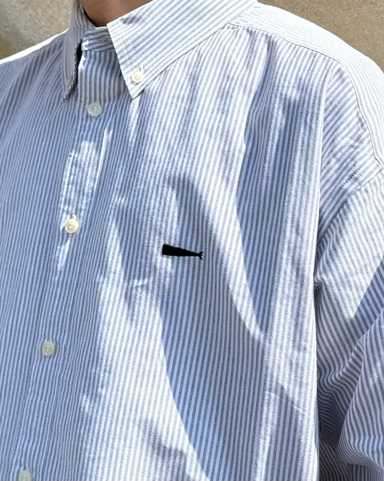 DESCENDANT / KENNEDY’S STRIPE LS SHIRT / BLUE / 261TQDS-SHM02