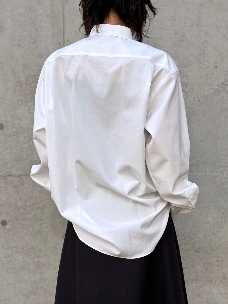 AURALEE / WASHED FINX TWILL SHIRT / WHITE / A26SS04TN