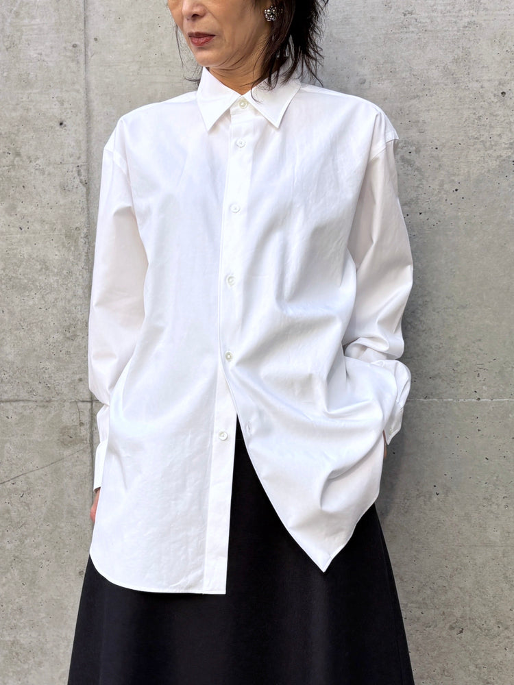 AURALEE / WASHED FINX TWILL SHIRT / WHITE / A26SS04TN