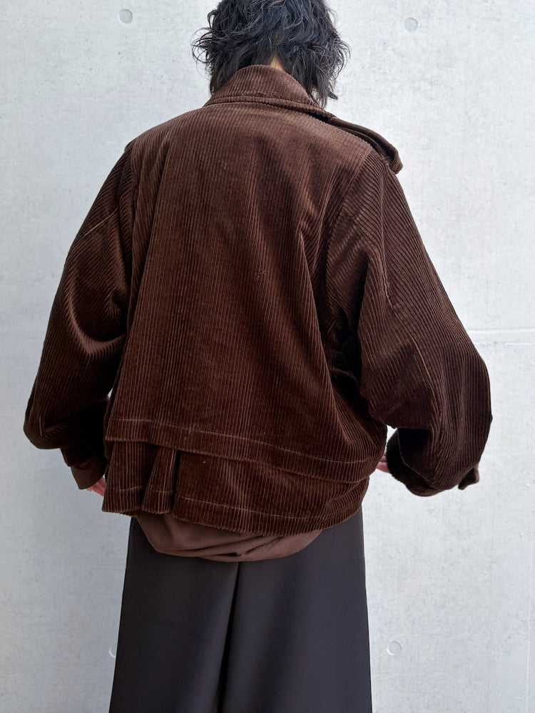 08sircus / Corduroy layered short trench / brown / S26AW-OT17