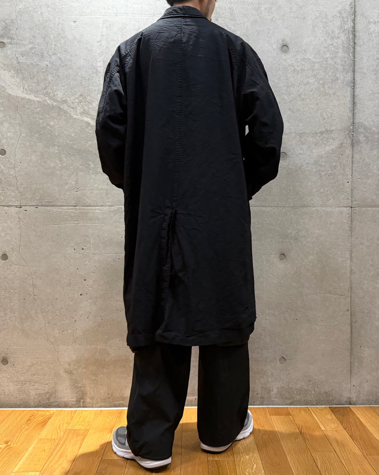 COMME des GARCONS HOMME / エステルツイル 製品染め バルマカーンコート / HP-C002-051 / BLACK
