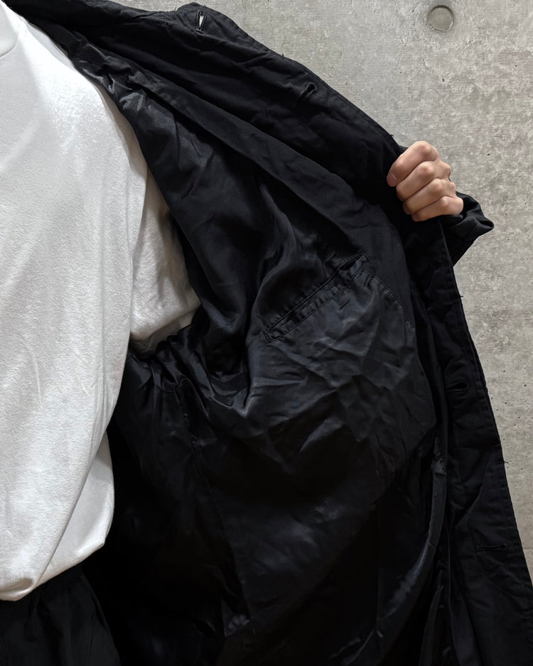 COMME des GARCONS HOMME / エステルツイル 製品染め バルマカーンコート / HP-C002-051 / BLACK