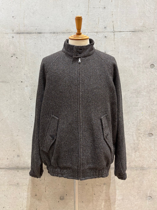 AURALEE / ALPACA WOOL SILK TWEED ZIP BLOUSON / GRAY BROWN HAIRLINE / A25AB03LS