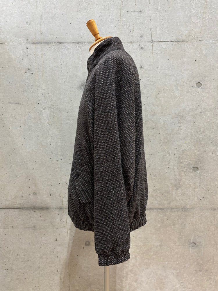 AURALEE / ALPACA WOOL SILK TWEED ZIP BLOUSON / GRAY BROWN HAIRLINE / A25AB03LS