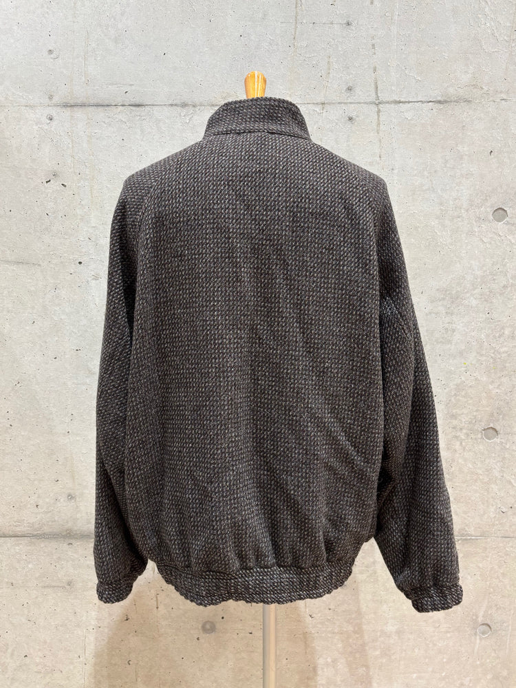 AURALEE / ALPACA WOOL SILK TWEED ZIP BLOUSON / GRAY BROWN HAIRLINE / A25AB03LS