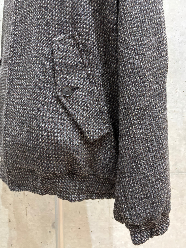 AURALEE / ALPACA WOOL SILK TWEED ZIP BLOUSON / GRAY BROWN HAIRLINE / A25AB03LS