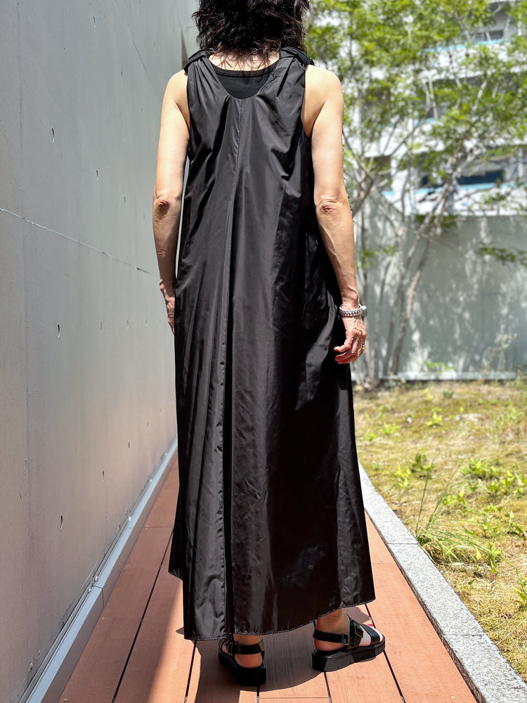 ENFÖLD / DRAPE TANK-TOP DRESS / BLACK / 300JA533-0731