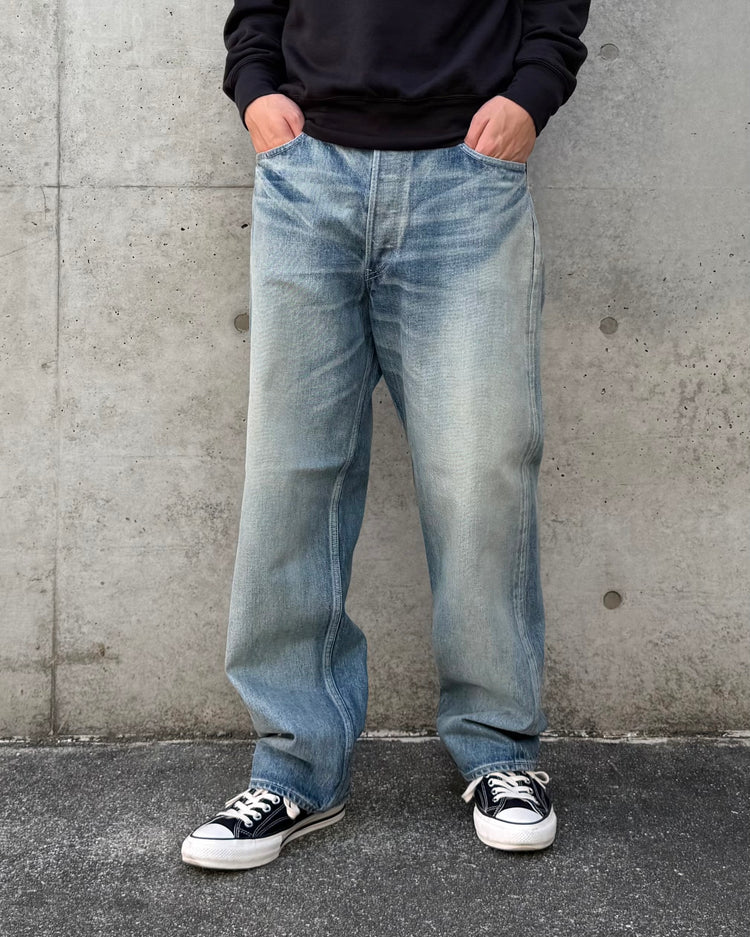 AURALEE / SELVEDGE FADED HEAVY DENIM PANTS / FADED INDIGO / A26AP02DH