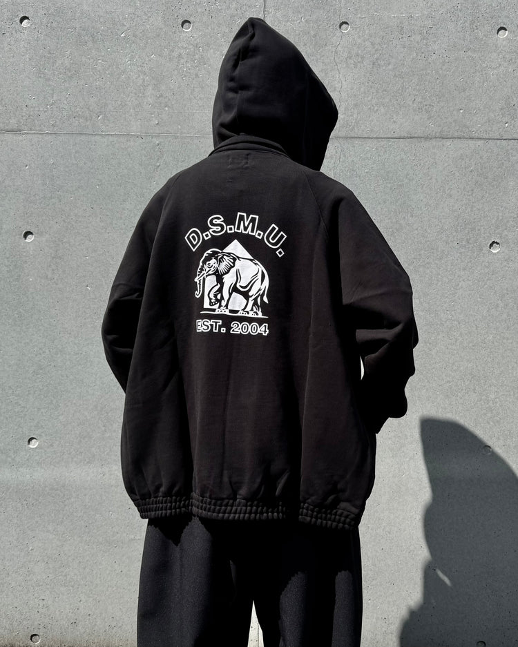 DSM kei ninomiya / Zipped Hoodie Cotton Back Pile Knit / Black / DSM01T005
