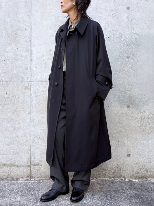 AURALEE / LIGHT WOOL MAX GABARDIN COAT / TOP BLACK / A26SC06MG