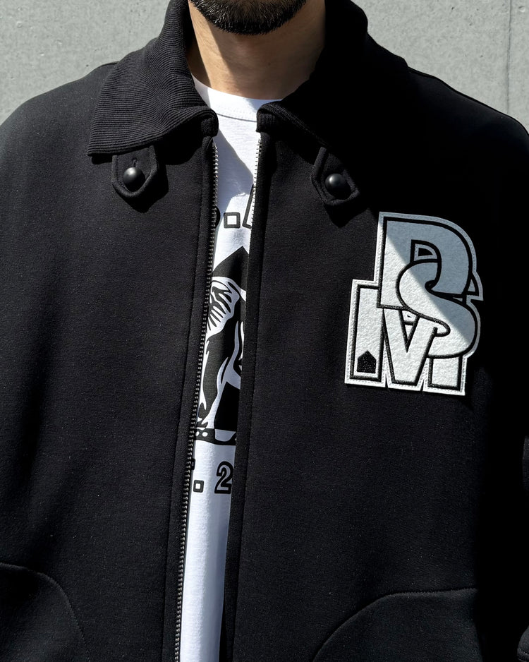 DSM kei ninomiya / Varsity Jacket Cotton Polyester Double Knit / Black / DSM01J004