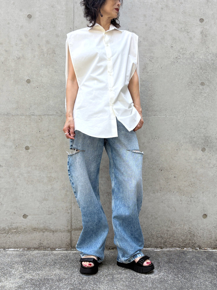 MM⑥ Maison Margiela / コットン ポプリンシャツ / WHITE / S62DT0052M35256