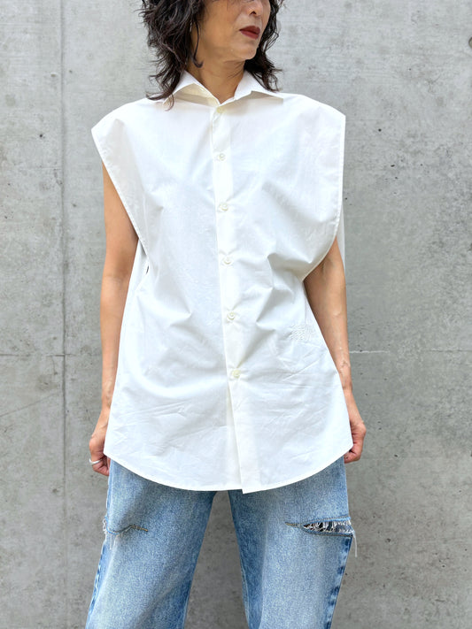 MM⑥ Maison Margiela / コットン ポプリンシャツ / WHITE / S62DT0052M35256