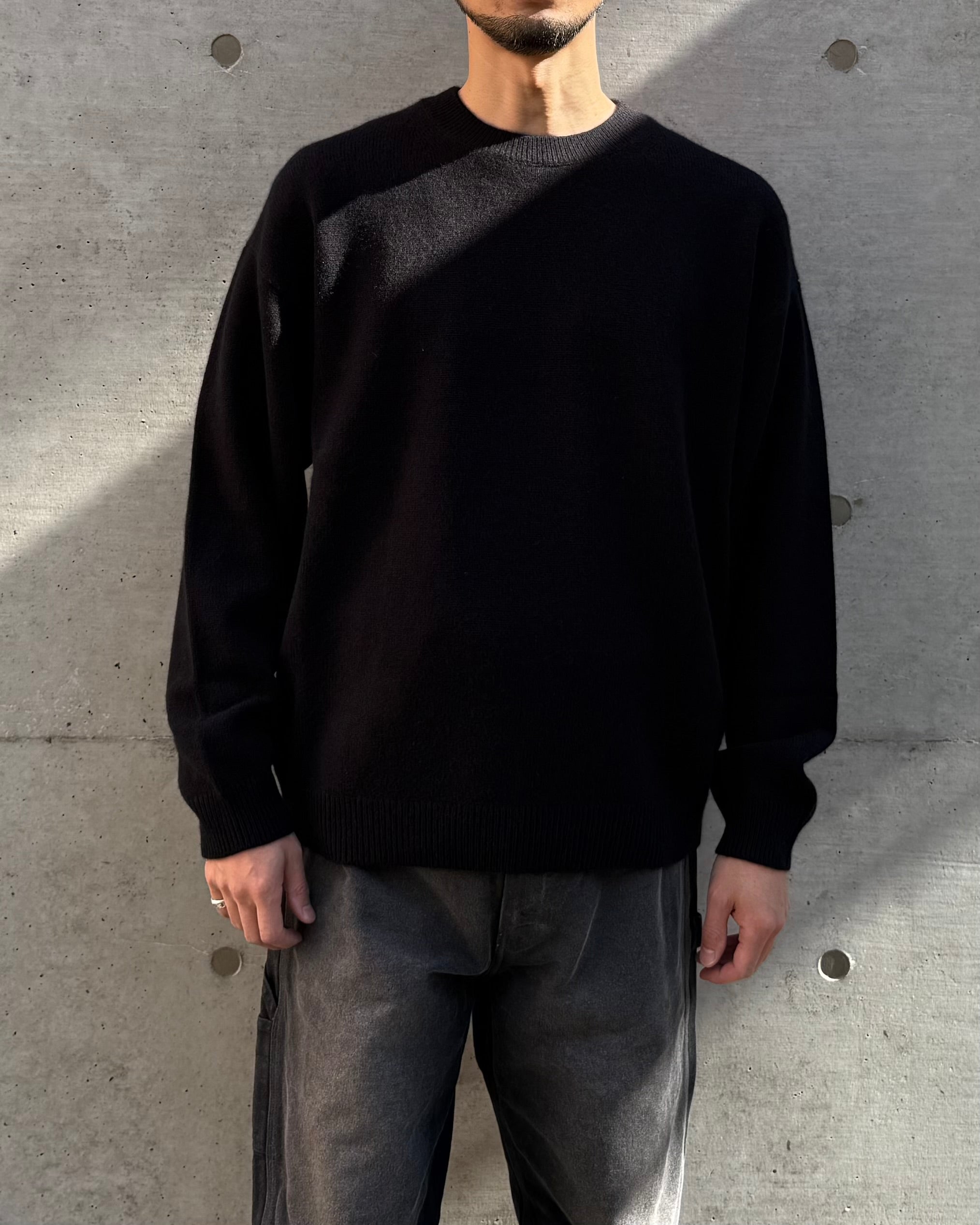 AURALEE / BABY CASHMERE KNIT P/O / TOP BLACK / A25A-P02BC