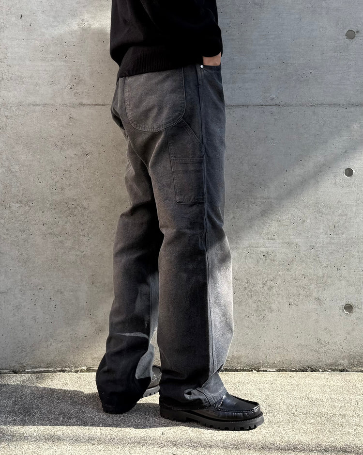 AURALEE / ORGANIC COTTON DUCK PAINTER PANTS / FADED BLACK / A25A-P03CD