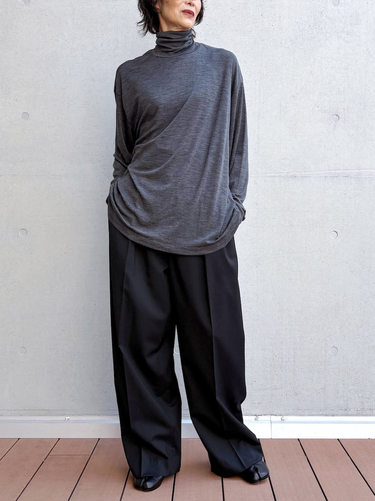 INSCRIRE / Wool Fraise Turtle Neck / Charcoal / IC262DAI26AWCUT1