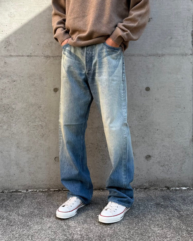 AURALEE / SELVEDGE FADED HEAVY DENIM WIDE PANTS / INDIGO / A25A-P03DH