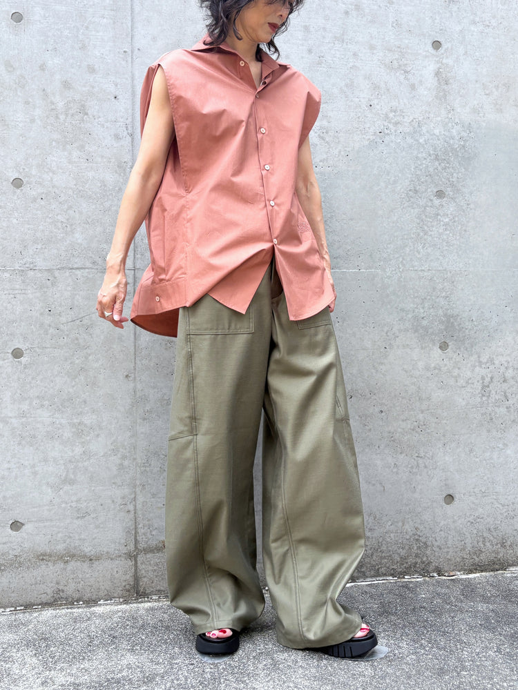 MM⑥ Maison Margiela / コットン ポプリンシャツ / LT.BROWN / S62DT0052M35256