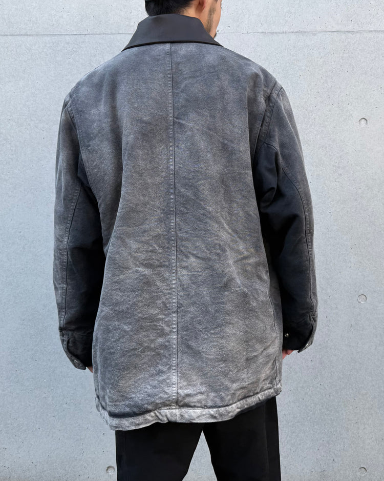 AURALEE / PRODUCT DYED ORGANIC COTTON DUCK BLOUSON / FADED BLACK / A25A-B01CD