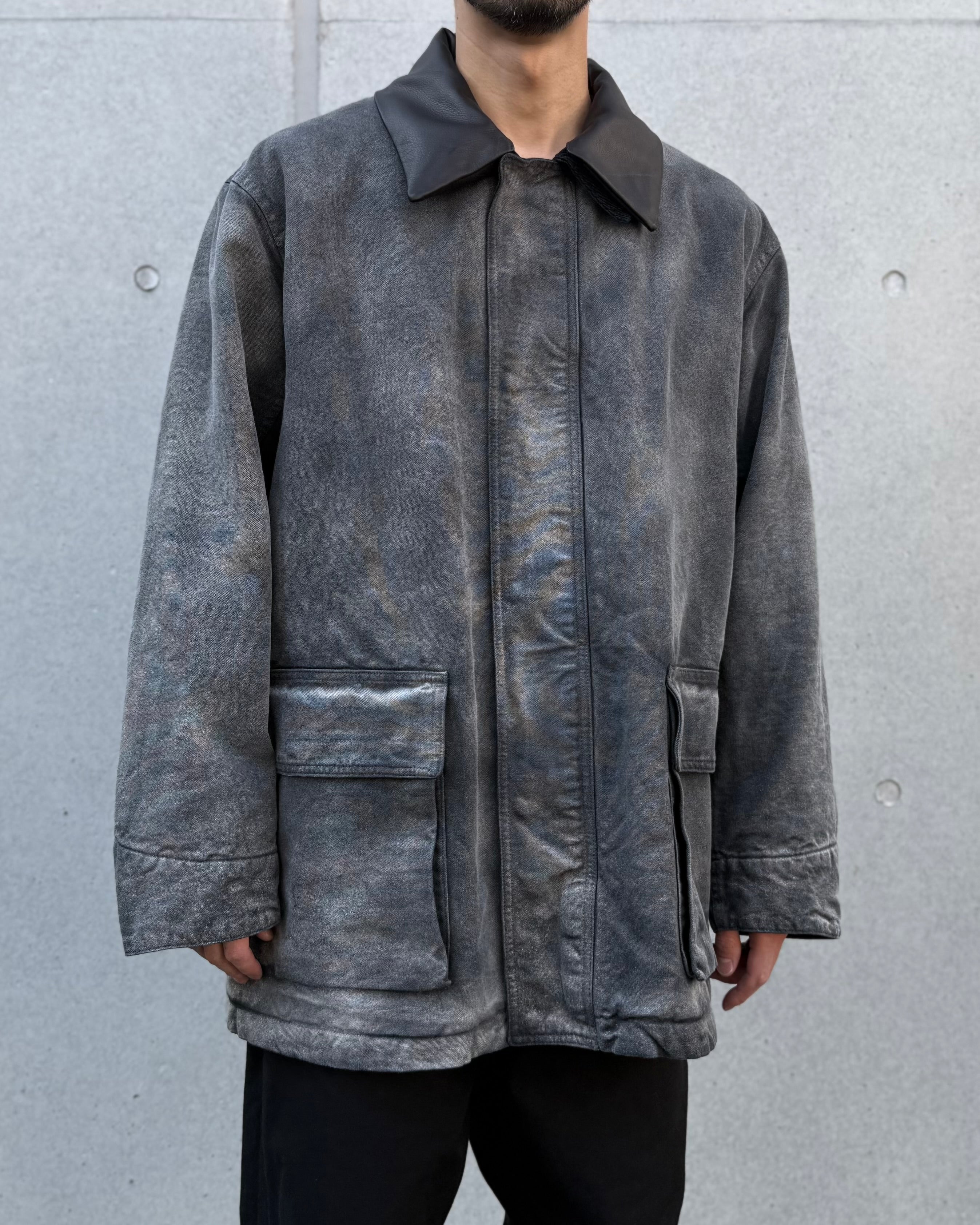 AURALEE / PRODUCT DYED ORGANIC COTTON DUCK BLOUSON / FADED BLACK / A25