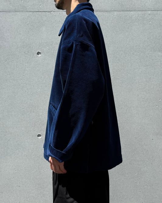 PORTER CLASSIC / CORDUROY ZIP JACKET / BLUE / PC-018-3525