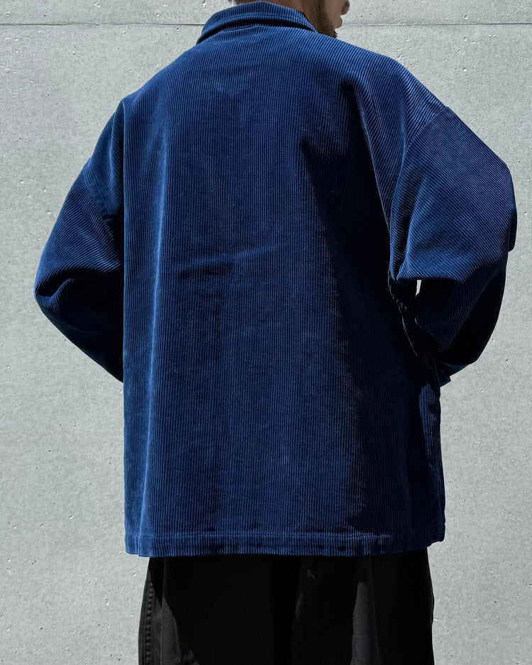 PORTER CLASSIC / CORDUROY ZIP JACKET / BLUE / PC-018-3525
