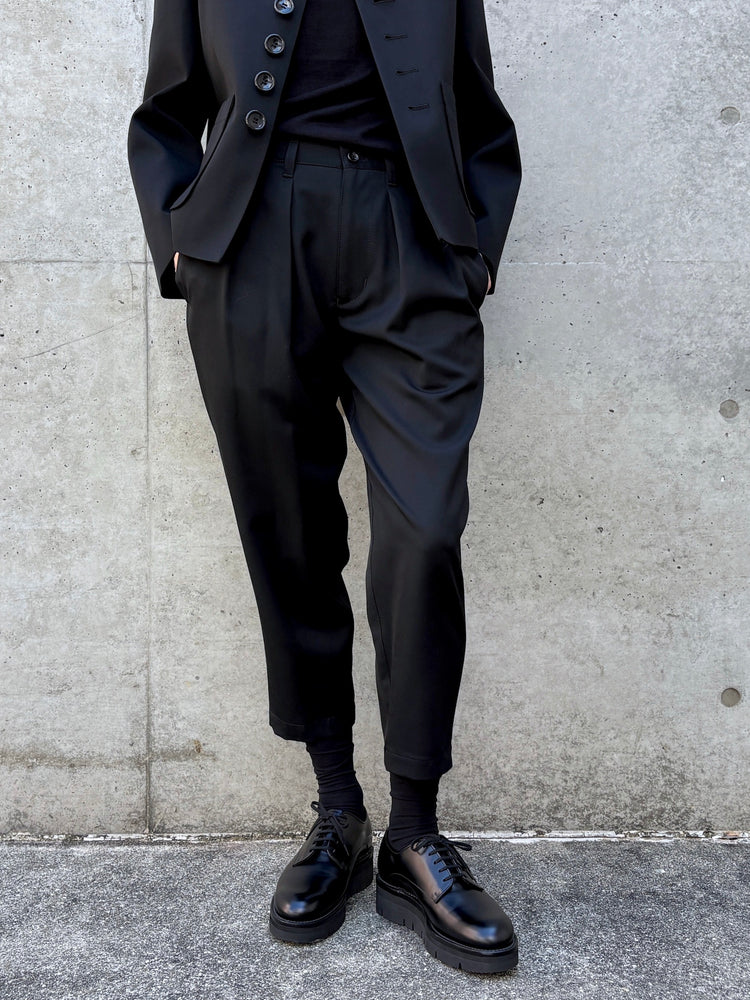 tao / ウールギャバ後染パンツ / BLACK / TC-P100-051