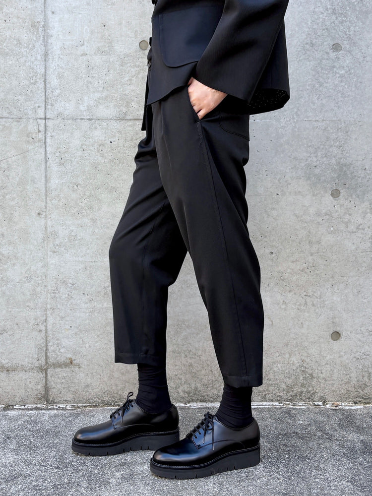 tao / ウールギャバ後染パンツ / BLACK / TC-P100-051