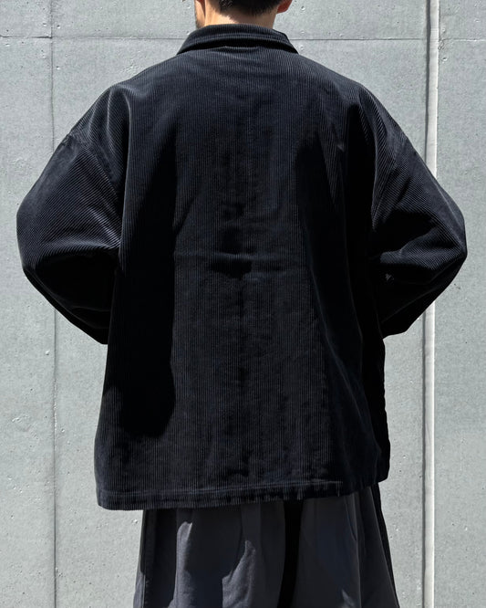 PORTER CLASSIC / CORDUROY ZIP JACKET / BLACK / PC-018-3525