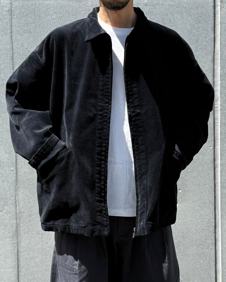 PORTER CLASSIC / CORDUROY ZIP JACKET / BLACK / PC-018-3525