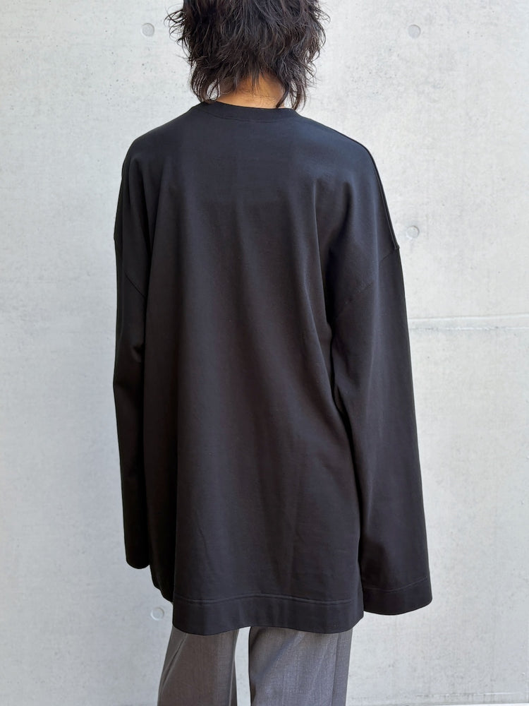 INSCRIRE / Cotton Over Size Long Sleeve Tee / BLACK / IC262DAI26AWCUT9