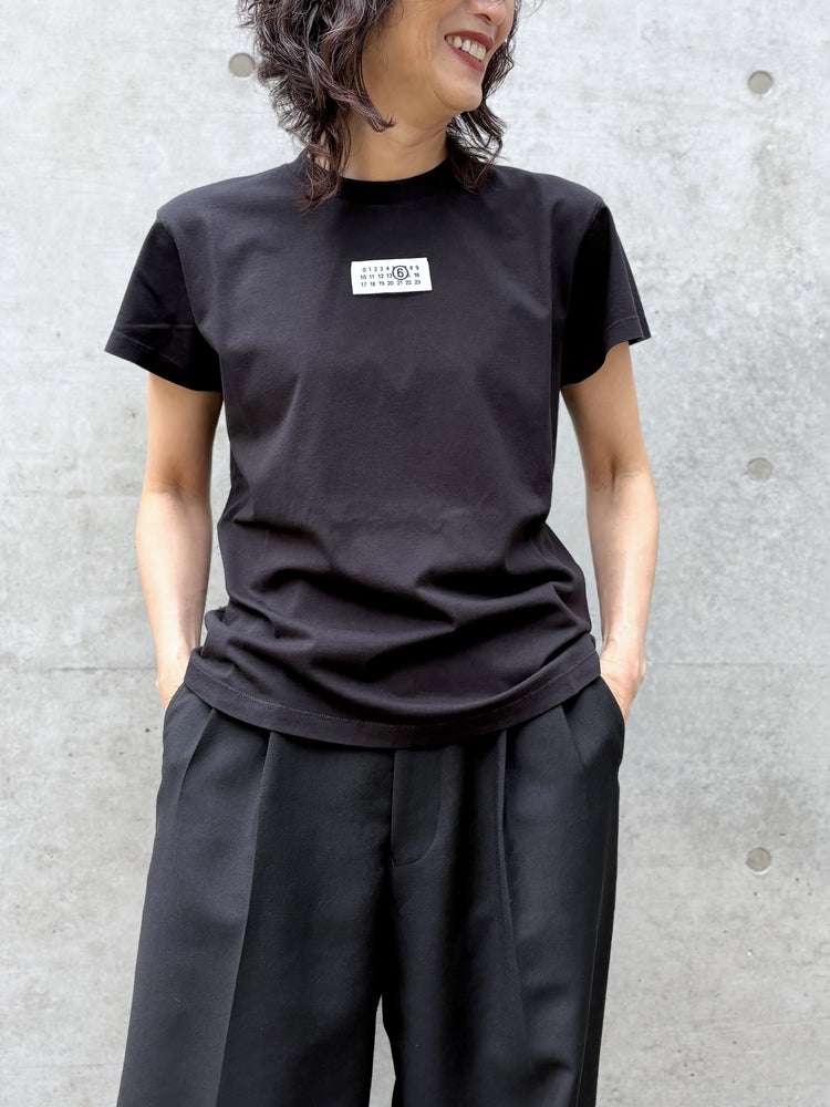 MM⑥ Maison Margiela / Numericコットン Tシャツ(Short) / BLACK / S52GC0327M20258