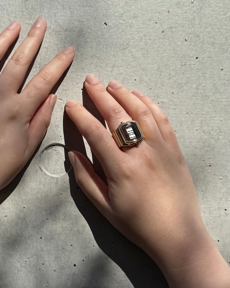 MM⑥ Maison Margiela × TIMEX / T80 Ring Watch Size M-L / GOLD / S33YW0004