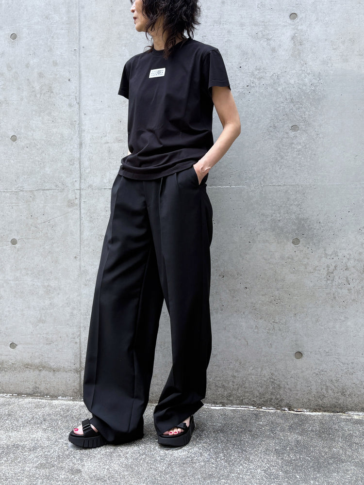MM⑥ Maison Margiela / Numericコットン Tシャツ(Short) / BLACK / S52GC0327M20258