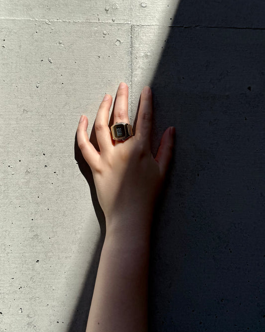 MM⑥ Maison Margiela × TIMEX / T80 Ring Watch Size M-L / GOLD / S33YW0004