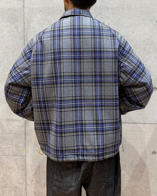 TSTS / MULTI COLOR ZIP BOMBER JACKET / GRAY CHECK / 25AMM0602