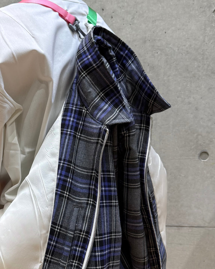 TSTS / MULTI COLOR ZIP BOMBER JACKET / GRAY CHECK / 25AMM0602