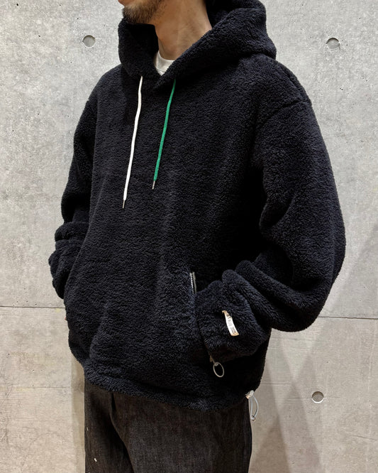 TSTS / FLEECE HOODIE / BLACK / 25AMM0101